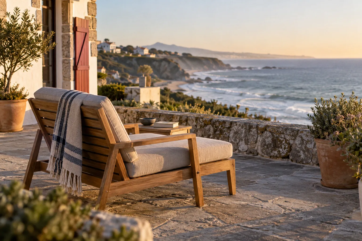 Aménagement de terrasse en villa basque : créer un espace face à l'océan
